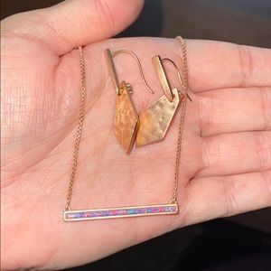 Kendra Scott matching necklace and earrings